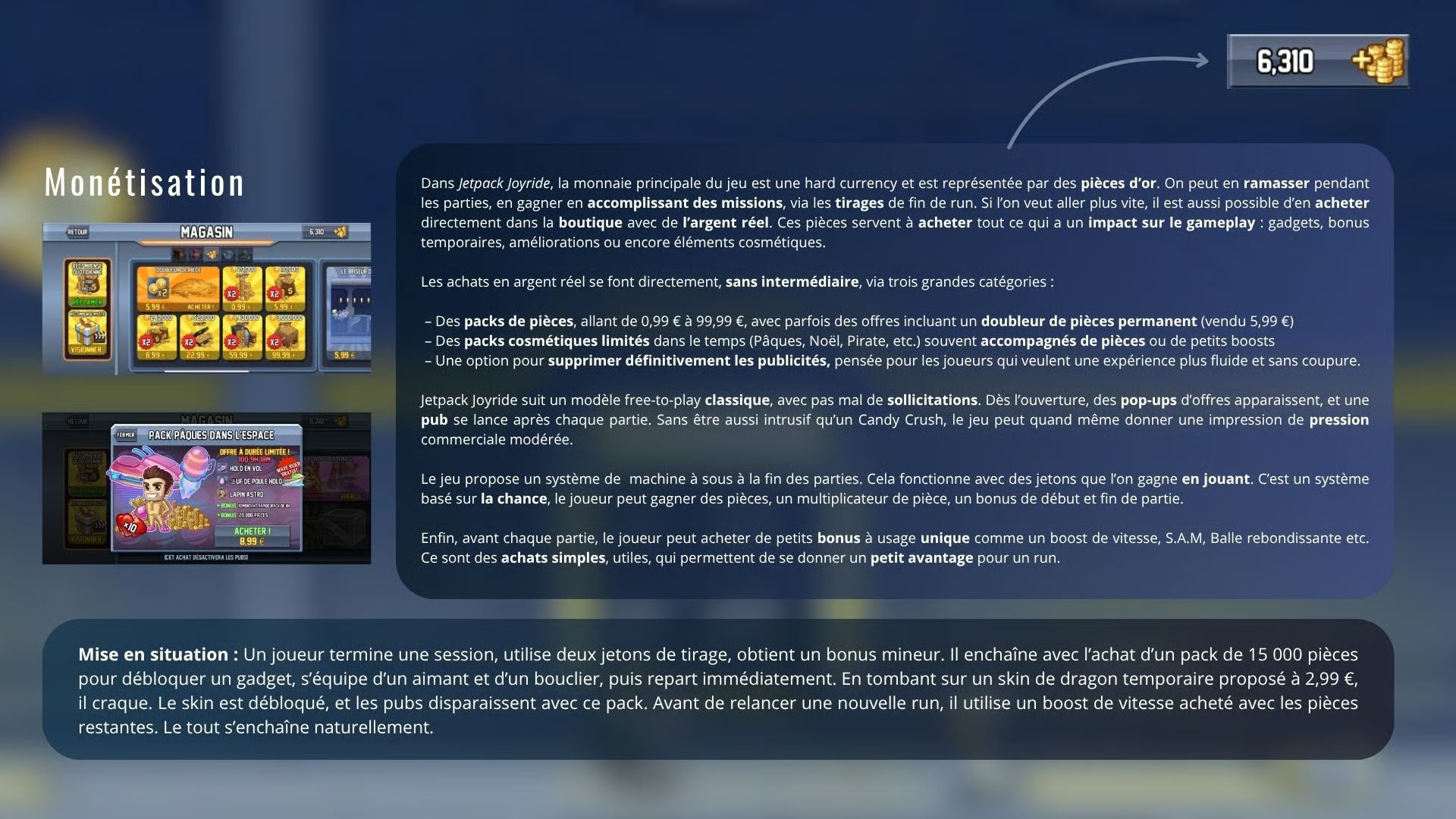Slide 17 du devoir Analyse et déconstruction, Jetpack Joyride