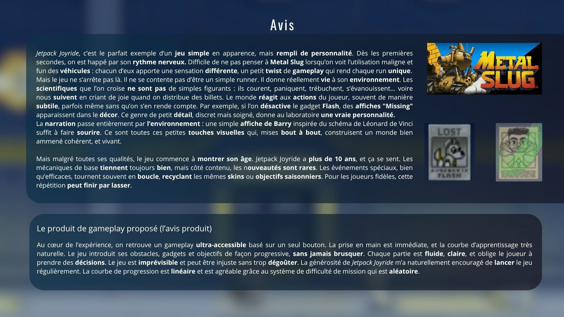Slide 27 du devoir Analyse et déconstruction, Jetpack Joyride